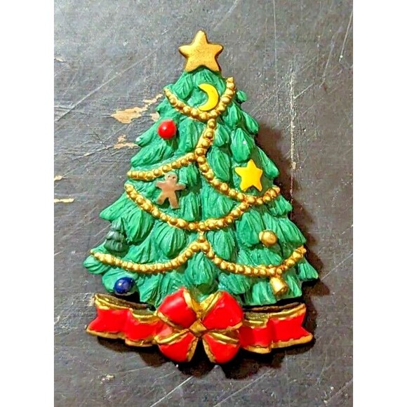 American Greeting Cards AGC 2" acrylic Christmas tree lapel pin holidays - Picture 3 of 3